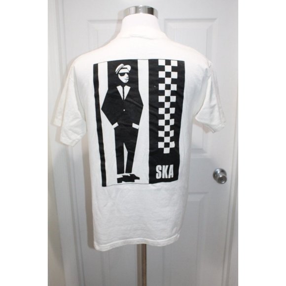 N/A Other - Vintage SKA Punk Music Tour T Shirt Tee White 2-Sided Mens Size L Single Stitch